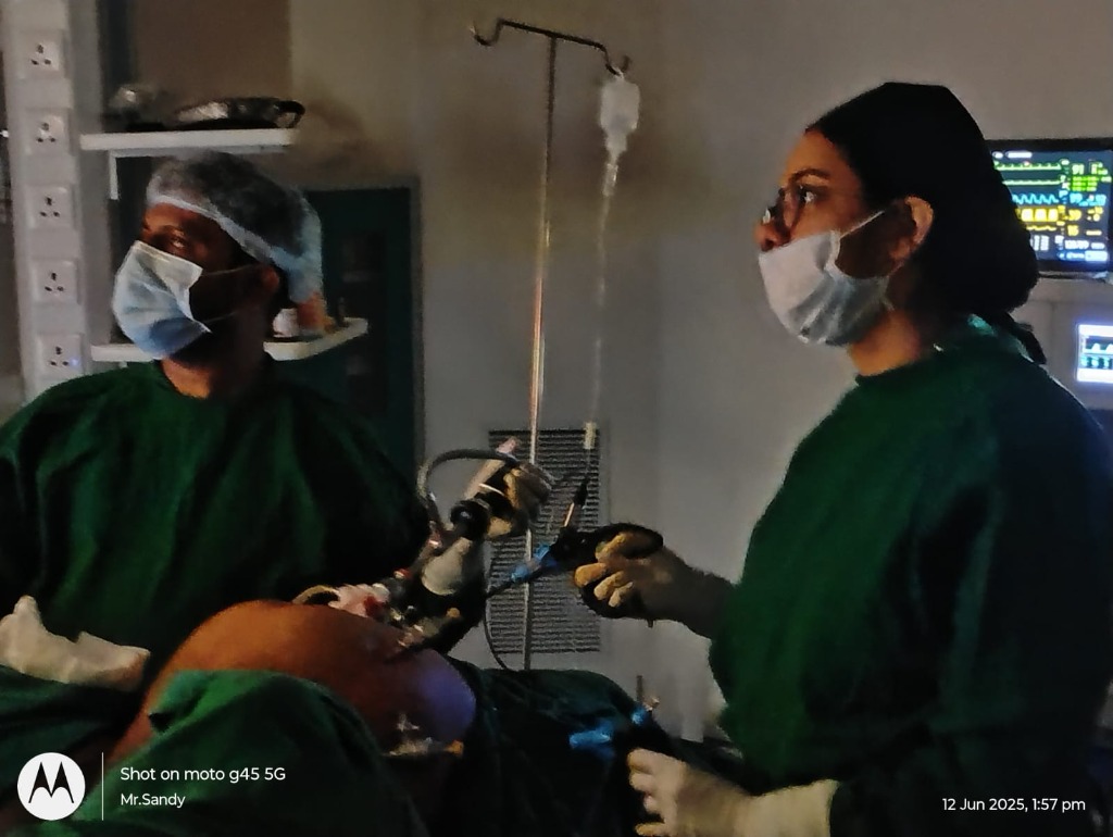 Dr. Sejal Kulkarni and surgical team performing laparoscopic myomectomy